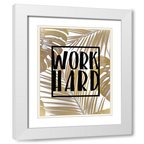 Positive C White Modern Wood Framed Art Print with Double Matting by Kimberly, Allen