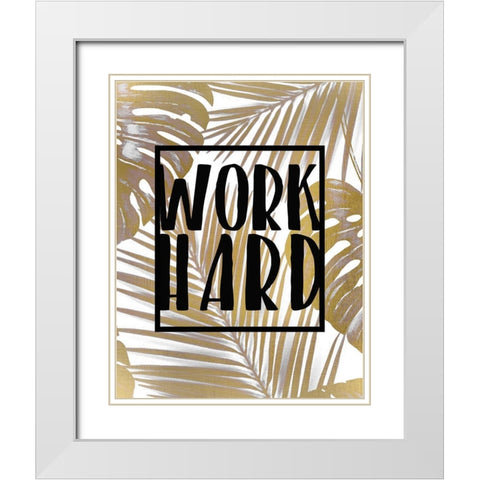 Positive C White Modern Wood Framed Art Print with Double Matting by Kimberly, Allen