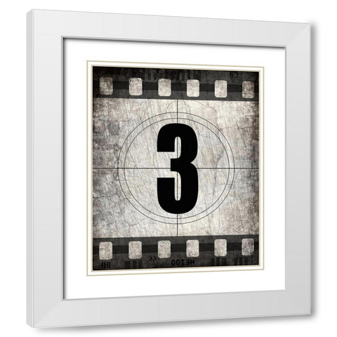 Film 3 White Modern Wood Framed Art Print with Double Matting by Kimberly, Allen