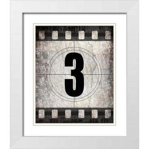 Film 3 White Modern Wood Framed Art Print with Double Matting by Kimberly, Allen