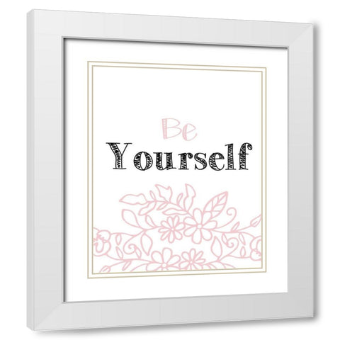 Yourself 2 White Modern Wood Framed Art Print with Double Matting by Kimberly, Allen
