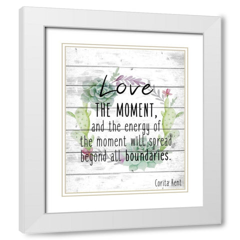 Small Things B White Modern Wood Framed Art Print with Double Matting by Kimberly, Allen