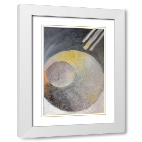 Concrete Circle 2 White Modern Wood Framed Art Print with Double Matting by Kimberly, Allen