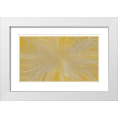 Yellow Dreams White Modern Wood Framed Art Print with Double Matting by Kimberly, Allen