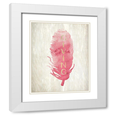 Leaf Tones 2 White Modern Wood Framed Art Print with Double Matting by Kimberly, Allen