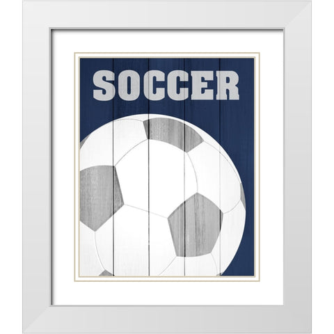 Play 1 White Modern Wood Framed Art Print with Double Matting by Kimberly, Allen