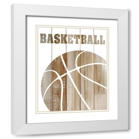 Lets Play 2 White Modern Wood Framed Art Print with Double Matting by Kimberly, Allen