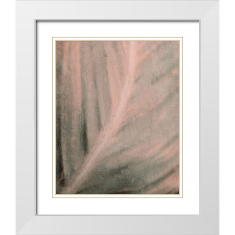 Shaded Leaf 1 White Modern Wood Framed Art Print with Double Matting by Kimberly, Allen