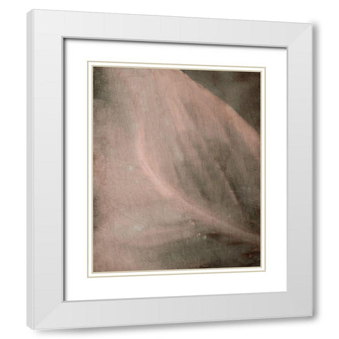 Shaded Leaf 2 White Modern Wood Framed Art Print with Double Matting by Kimberly, Allen