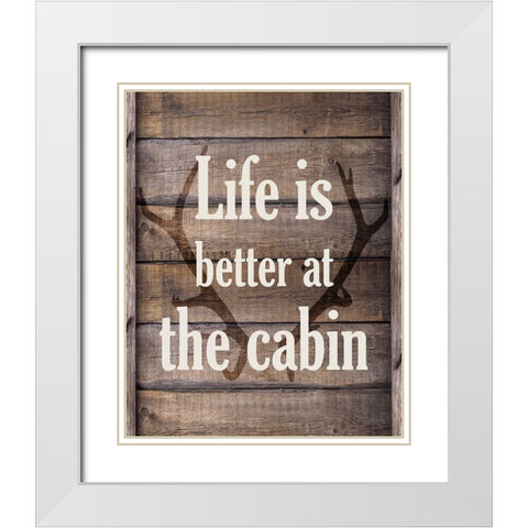 Life is Better White Modern Wood Framed Art Print with Double Matting by Kimberly, Allen