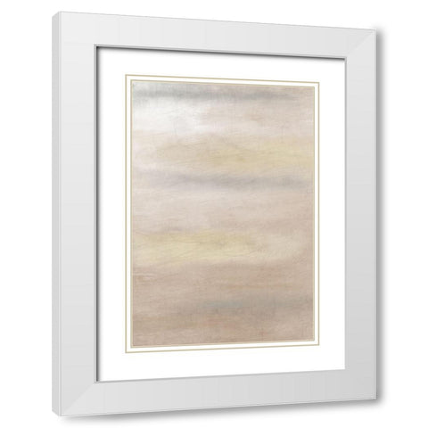 Shades of Taupe White Modern Wood Framed Art Print with Double Matting by Kimberly, Allen