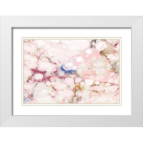 Circles of Blush White Modern Wood Framed Art Print with Double Matting by Kimberly, Allen