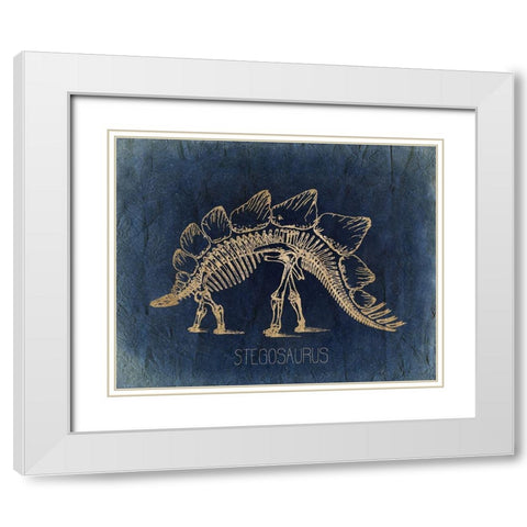 Dino Bones 1 White Modern Wood Framed Art Print with Double Matting by Kimberly, Allen