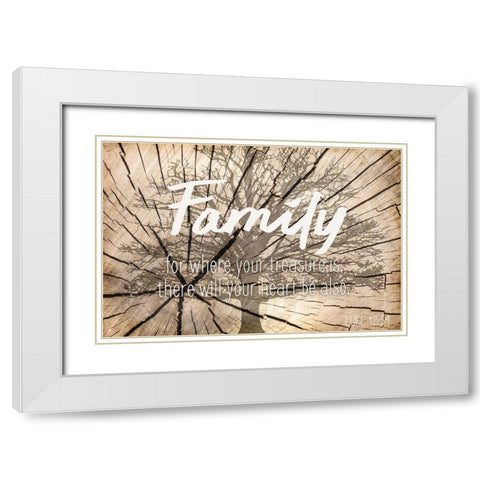 For where you Treasure is White Modern Wood Framed Art Print with Double Matting by Kimberly, Allen