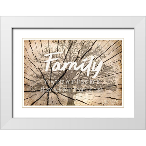 For where you Treasure is White Modern Wood Framed Art Print with Double Matting by Kimberly, Allen