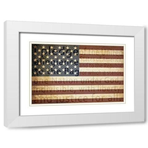 I Pledge White Modern Wood Framed Art Print with Double Matting by Kimberly, Allen