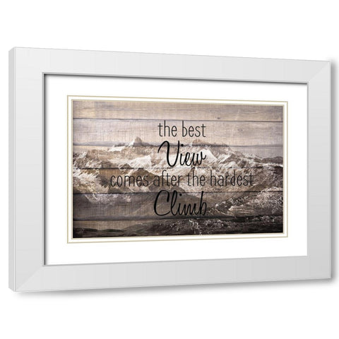The Best View White Modern Wood Framed Art Print with Double Matting by Kimberly, Allen