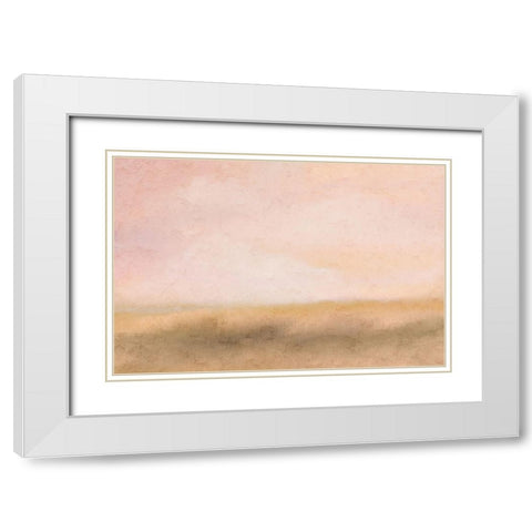 Pink Dusk White Modern Wood Framed Art Print with Double Matting by Kimberly, Allen