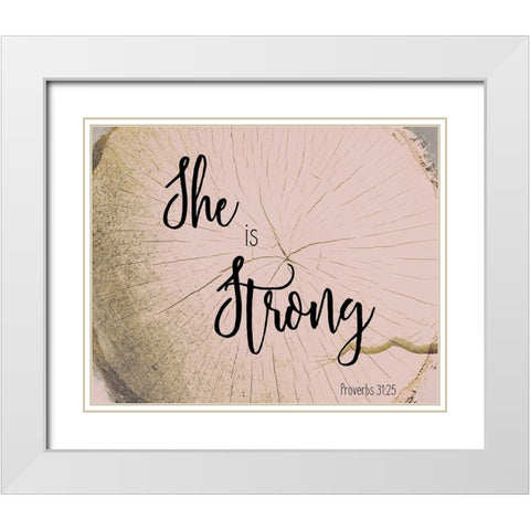 She Is 4 White Modern Wood Framed Art Print with Double Matting by Kimberly, Allen