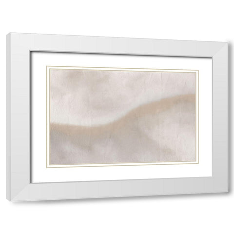 Wave White Modern Wood Framed Art Print with Double Matting by Kimberly, Allen