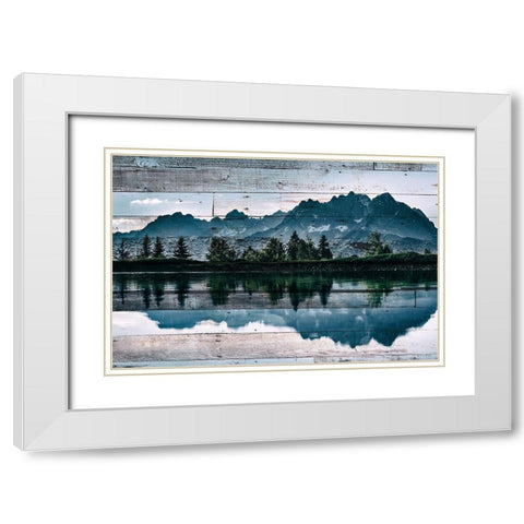 At the Lake C White Modern Wood Framed Art Print with Double Matting by Kimberly, Allen
