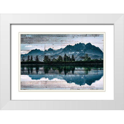 At the Lake C White Modern Wood Framed Art Print with Double Matting by Kimberly, Allen