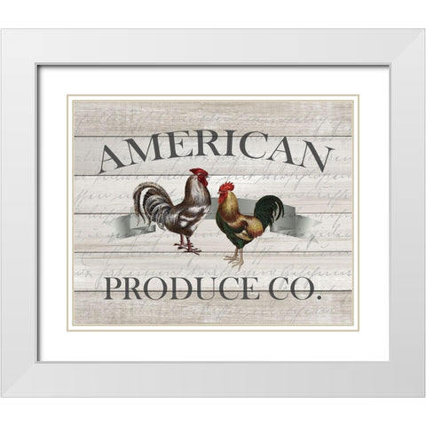 American Produce White Modern Wood Framed Art Print with Double Matting by Kimberly, Allen