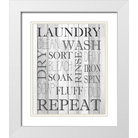 Repeat White Modern Wood Framed Art Print with Double Matting by Kimberly, Allen