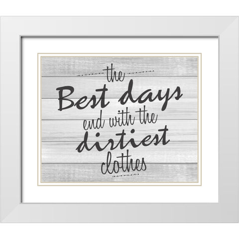 The Best Days White Modern Wood Framed Art Print with Double Matting by Kimberly, Allen
