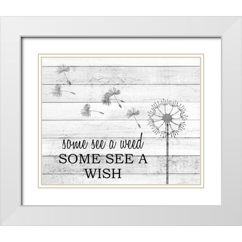 Some See White Modern Wood Framed Art Print with Double Matting by Kimberly, Allen