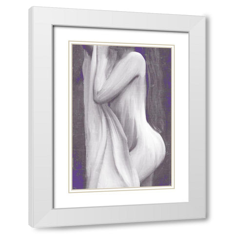 Curve White Modern Wood Framed Art Print with Double Matting by Kimberly, Allen
