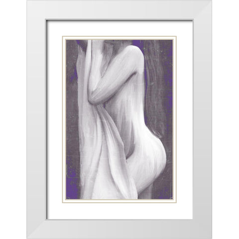 Curve White Modern Wood Framed Art Print with Double Matting by Kimberly, Allen