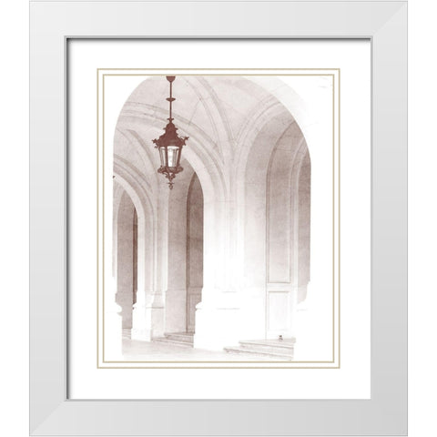 Arches 3 White Modern Wood Framed Art Print with Double Matting by Kimberly, Allen