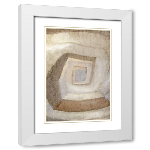 Stairway White Modern Wood Framed Art Print with Double Matting by Kimberly, Allen