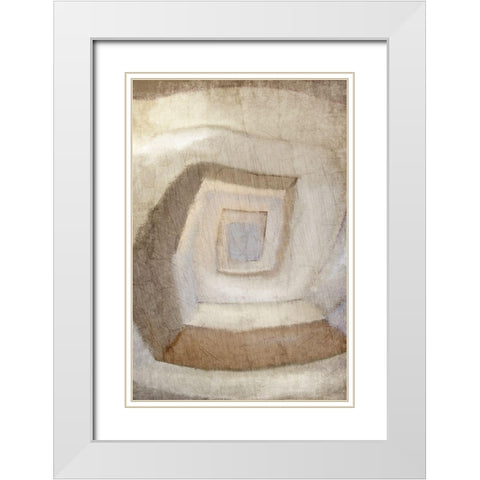 Stairway White Modern Wood Framed Art Print with Double Matting by Kimberly, Allen