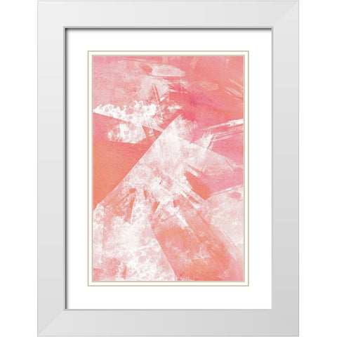 Shards 1 White Modern Wood Framed Art Print with Double Matting by Kimberly, Allen