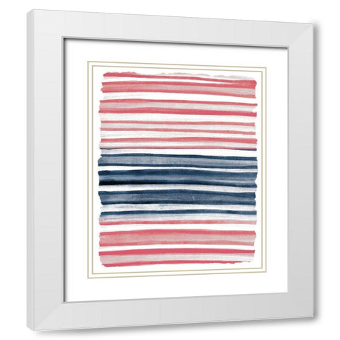 Layers 1 White Modern Wood Framed Art Print with Double Matting by Kimberly, Allen