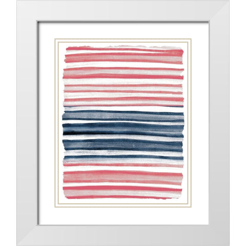 Layers 1 White Modern Wood Framed Art Print with Double Matting by Kimberly, Allen