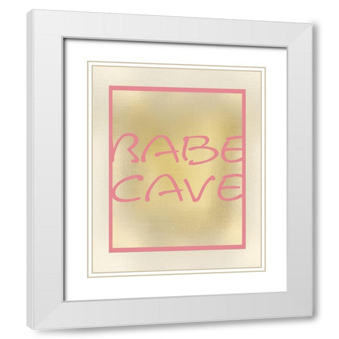 Babe Cave White Modern Wood Framed Art Print with Double Matting by Kimberly, Allen