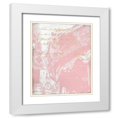 Paris in Pink 3 White Modern Wood Framed Art Print with Double Matting by Kimberly, Allen