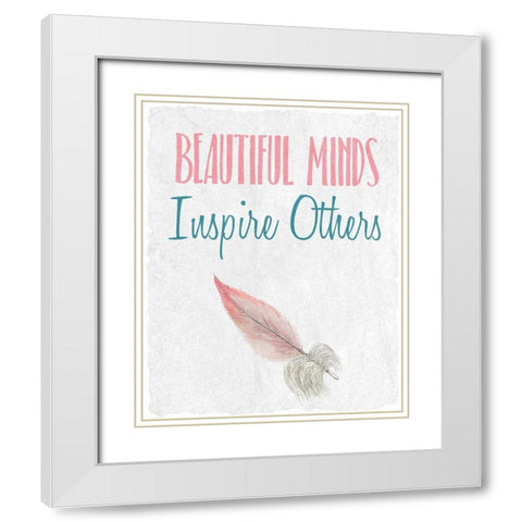Inspire 1 White Modern Wood Framed Art Print with Double Matting by Kimberly, Allen