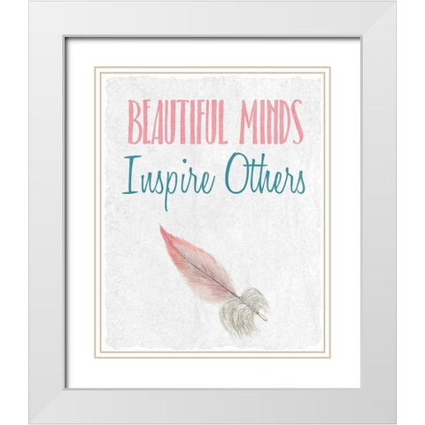 Inspire 1 White Modern Wood Framed Art Print with Double Matting by Kimberly, Allen