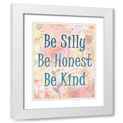 Be Silly White Modern Wood Framed Art Print with Double Matting by Kimberly, Allen