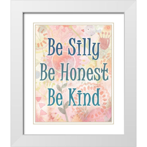 Be Silly White Modern Wood Framed Art Print with Double Matting by Kimberly, Allen