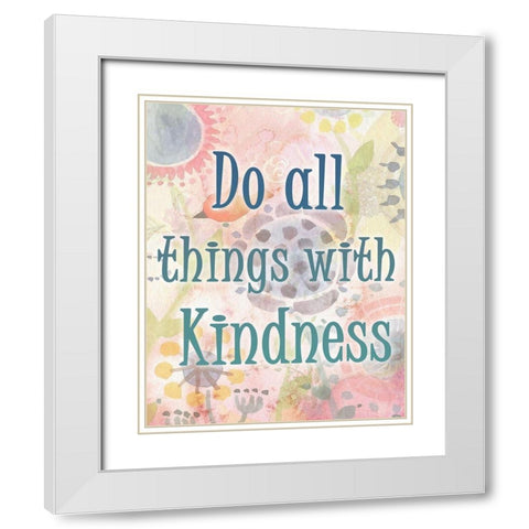Do all Things White Modern Wood Framed Art Print with Double Matting by Kimberly, Allen
