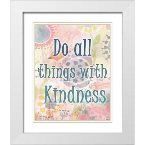 Do all Things White Modern Wood Framed Art Print with Double Matting by Kimberly, Allen