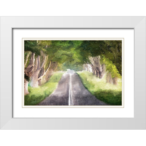 Road Trip White Modern Wood Framed Art Print with Double Matting by Kimberly, Allen