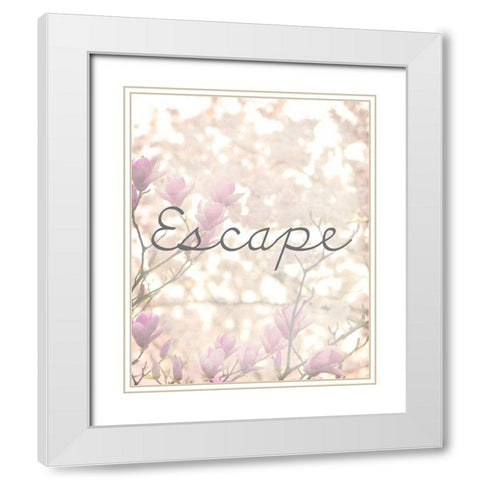 Cherry Blossoms 1 White Modern Wood Framed Art Print with Double Matting by Kimberly, Allen