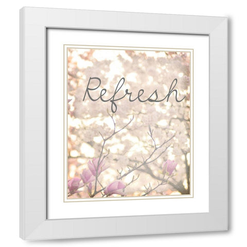 Cherry Blossoms 2 White Modern Wood Framed Art Print with Double Matting by Kimberly, Allen