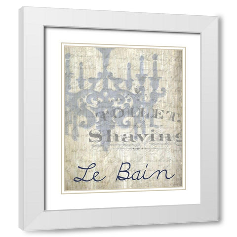 Baignoire 1 White Modern Wood Framed Art Print with Double Matting by Kimberly, Allen